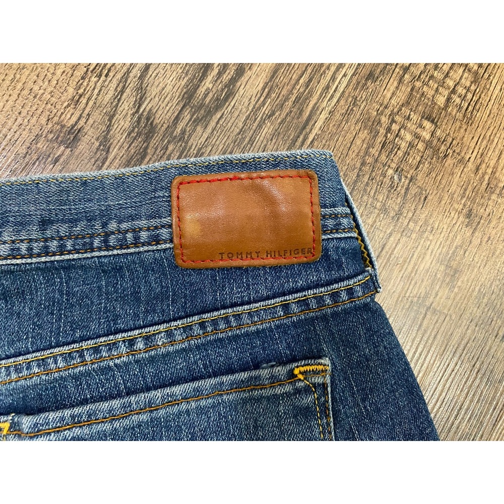 Tommy Hilfiger Blue Women's Classic Straight Fit Distressed Casal Jeans Size 10 - Picture 5 of 9